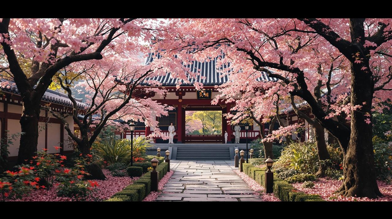 4K唯美:樱花盛开的日本