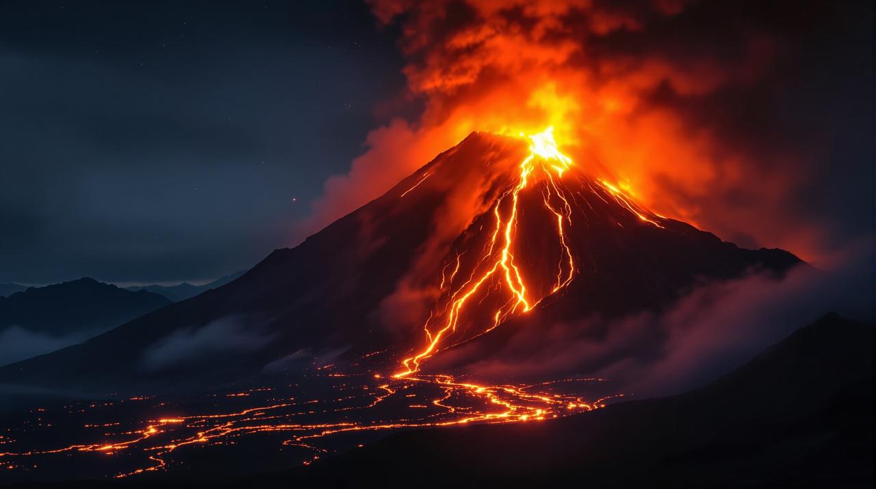 4K震撼:火山喷发纪实